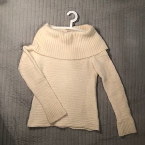 Lamb Wool Knit Cowl Neck Sweater